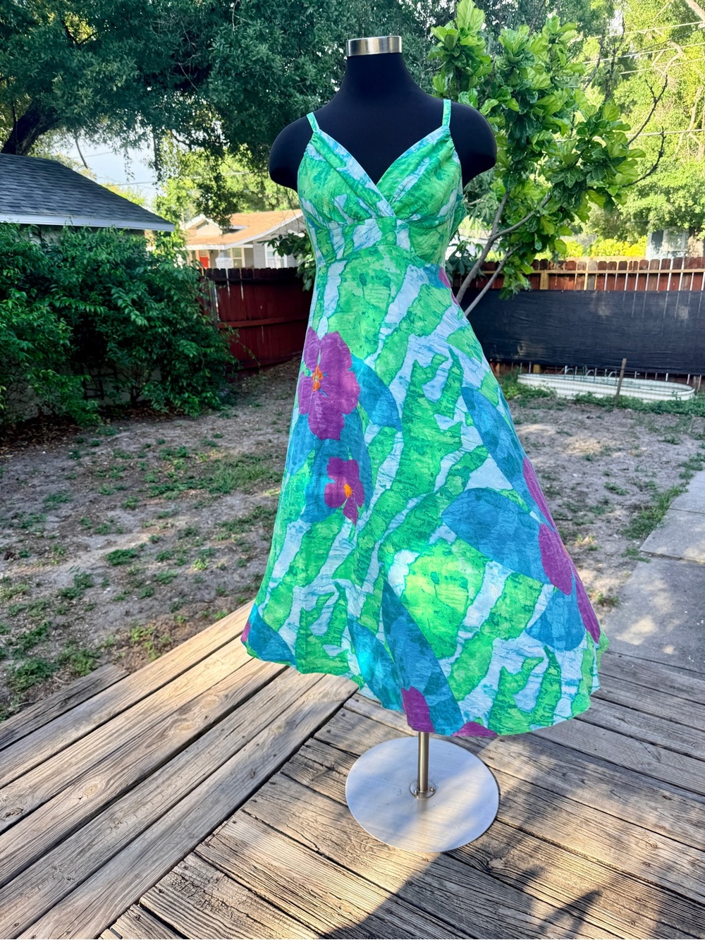 Vintage 90s 2000s Jams World Floral Flowy Dress